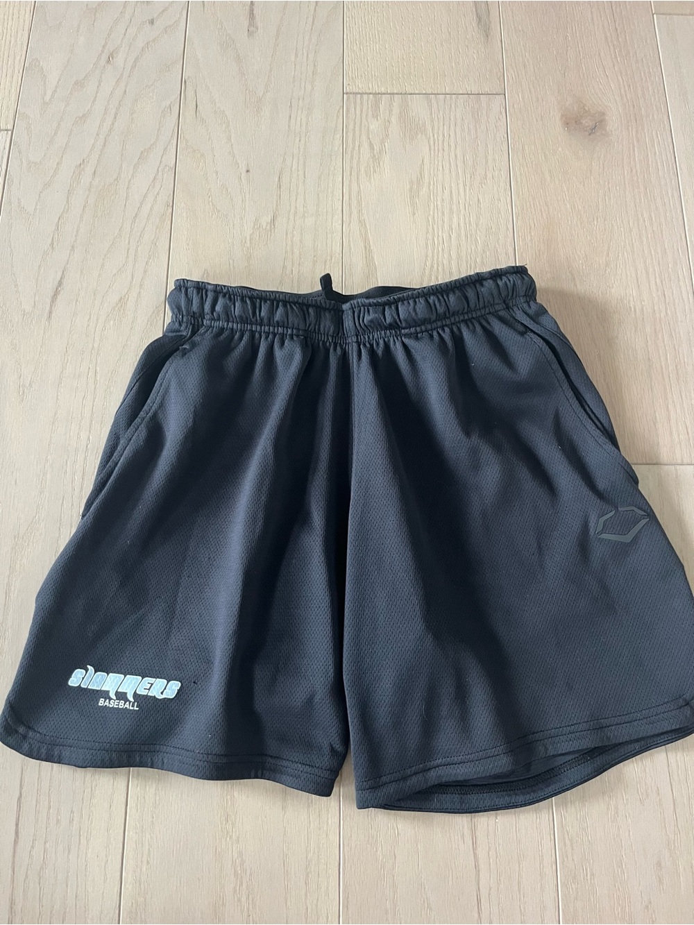 Men's Black Athletic Shorts with Elastic Waistband